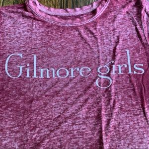 Gilmore Girls Sheer Graphic Tee in Red. Size XL